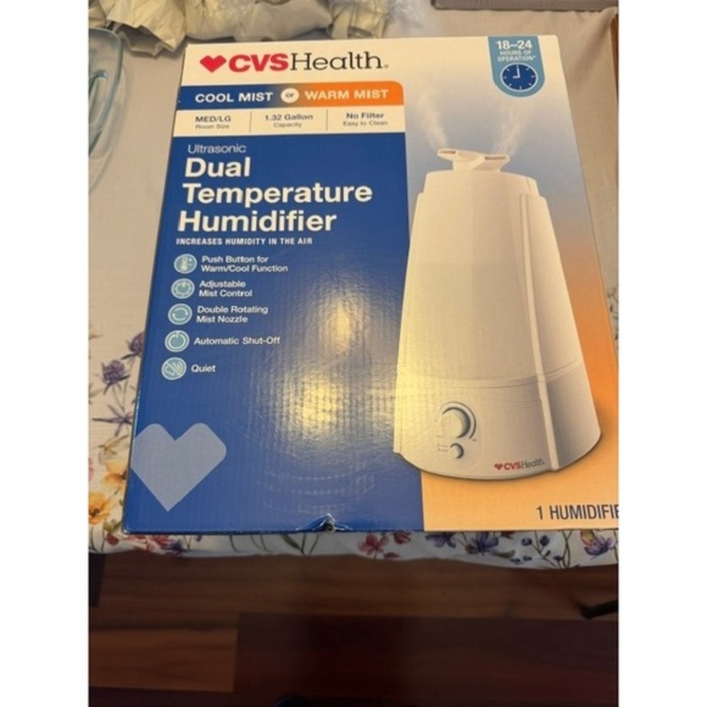 CVS Health Ultrasonic Dual Temperature Humidifier 1.32 Gallon Warm Cool Mist
